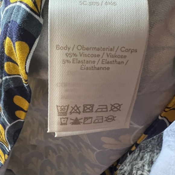 Boden Sasha Printed Jersey Midi Dress Yellow Geometric Mod Print size 4 - Picture 9 of 12